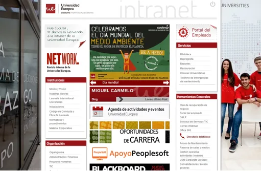 Intranet de la Universidad Europea