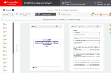 Interfaz de Paperless Dealers
