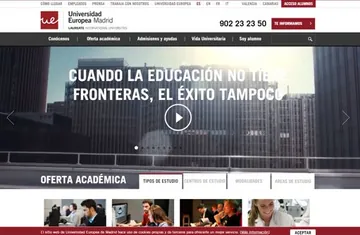 Web de la Universidad Europea